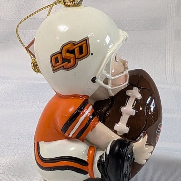 OKLAHOMA STATE UNIVERSITY COWBOYS OSU FOOTBALL NCAA CHRISTMAS ORNAMENT DECOR NOS - Picture 3 of 16
